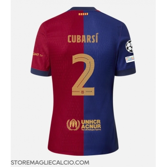 Barcelona Pau Cubarsi #2 Maglia Gara Casa Repliche 2024-25 Maniche Corte